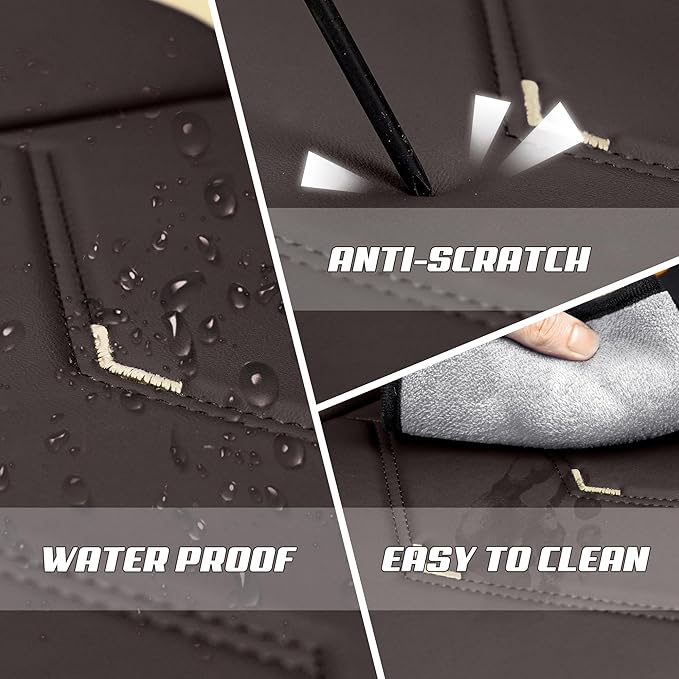 Car Seat Covers Fit for Infiniti g37 2000-2026, Stylish Sport Seat Covers, Waterproof Wear-Resistant Premium Nappa Leather Car Seat Cover.(2 Pcs Front with Pillow/Coffee Color)