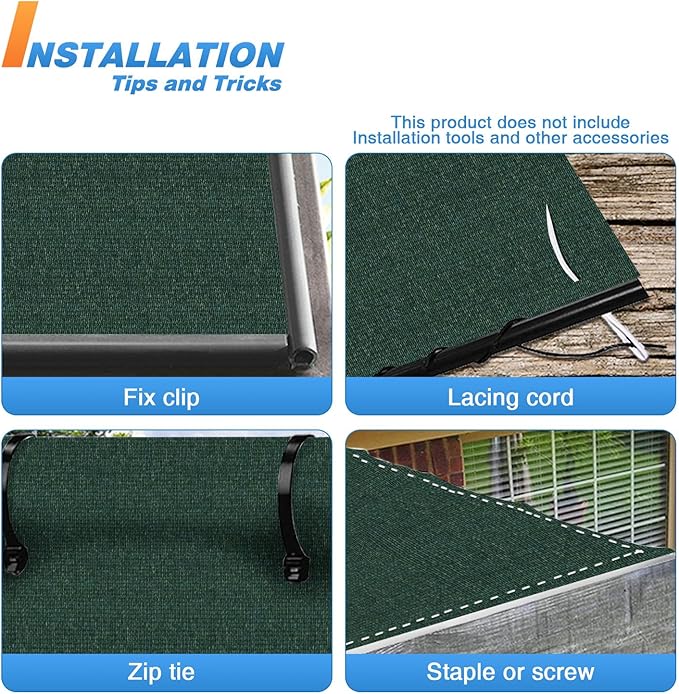 TANG Sun Shade Fabric Roll 8'x71' Shade Cloth for Garden Dark Green HDPE Mesh Shading Pergola Cover Replacement Canopy, 95% Blockage Sunshades for Outdoor Patio Backyard Plant
