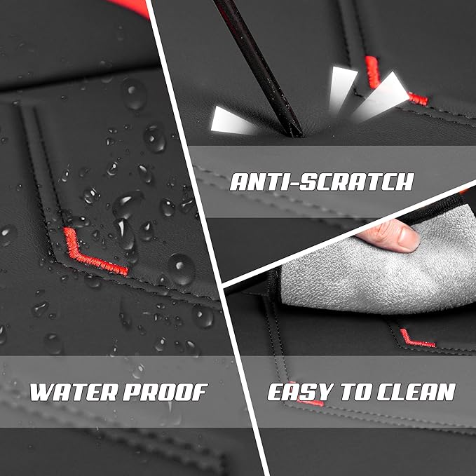 Car Seat Covers Fit for Infiniti g37 2000-2026, Stylish Sport Seat Covers, Waterproof Wear-Resistant Premium Nappa Leather Car Seat Cover.(Full Set/Black Red)