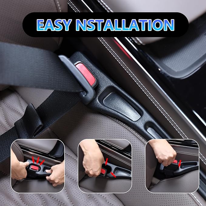【Compatible with Honda Civic】Seat Gap Filler,No Drop Seat Guard Compatible with Honda Civic,Car Seat Side Gap Filler Organizer,Drop Seat Guards for Cars(2Pcs),Emergency Keychain Car Escape Tool(2Pcs)