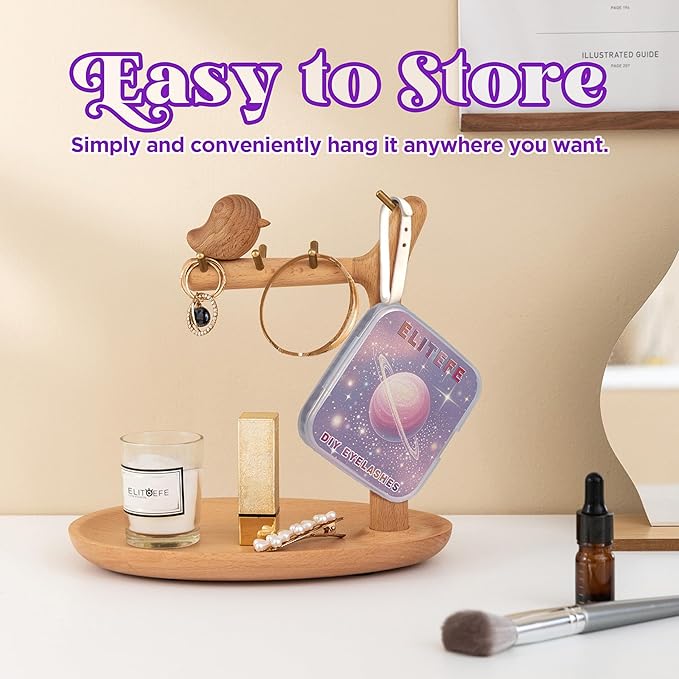 Lash Extension Kit DIY Lash Clusters Kit Eyelash Extensions Individual Lashes Extensions with (Bond,Seal,Tweezers,132Pcs,Pixie,0.07D,10-16mm)