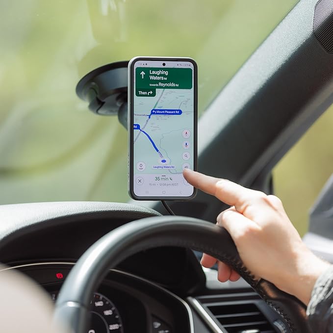 Quad Lock Heavy Duty Suction Car Phone Mount with MAG Phone Case and MAG Wireless Charging Head for iPhone 14 Plus