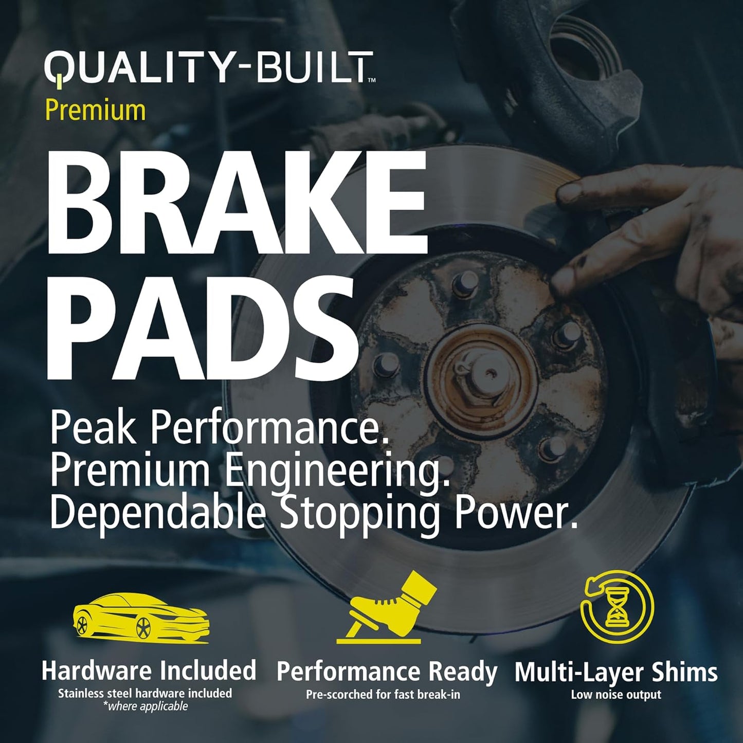 Premium Ceramic Rear Brake Pads (1001-0975C) Compatible with 2000-2007 Cadillac/Chevrolet/GMC (Avalanche 1500/Escalade/Sierra 1500/Silverado 1500/Sonora/Suburban 1500/Tahoe/Yukon & More)