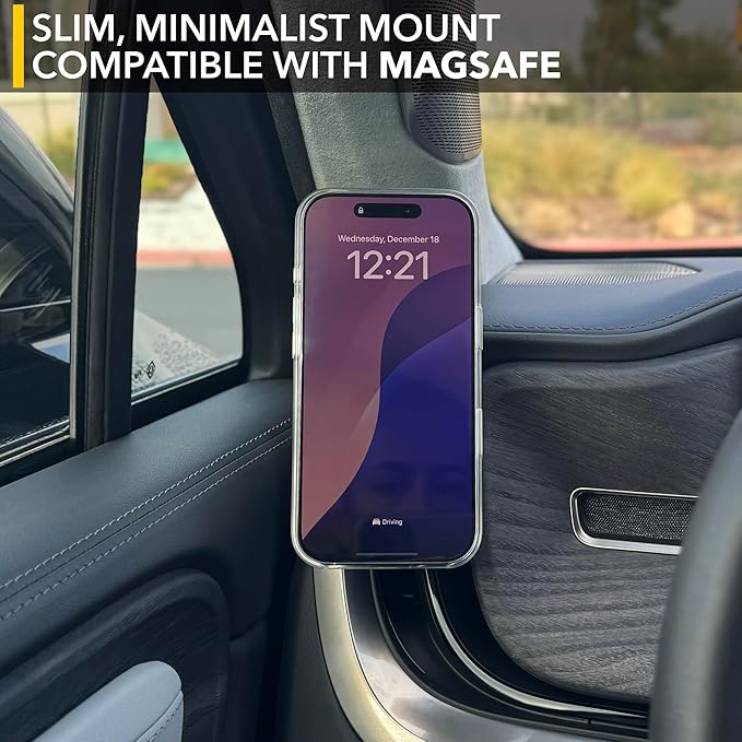TWRAPS Dashboard Phone Holder for Rivian R1S & R1T, Compatible with iPhone and Android Cases, No Glue or Screws Anchors on Dash AC Vents, R1 2021-2026 SUV & Truck Accessories (Magnetic Mount)