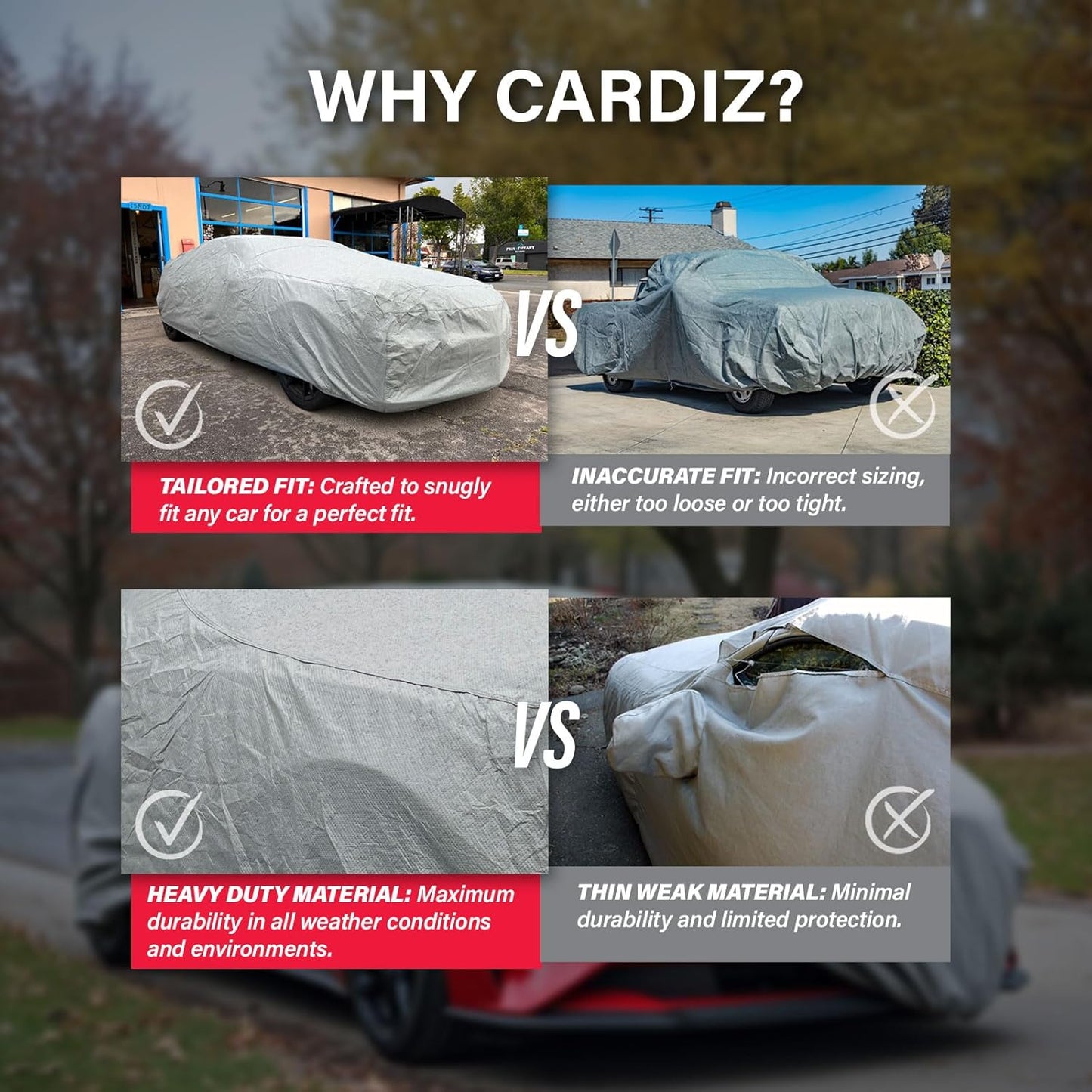 Supreme Full Car Cover - Semi Custom Fit for K5 Blazer 1973-1991 SUV 2-Door | All-Weather Protection: Waterproof, Dustproof, Windproof, UV-Resistant | Includes Accessories