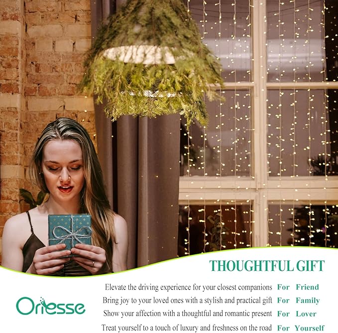 ORIESSE Seashell Car Decor,Coastal Car Air Freshener,Iridescent Abalone Seashell Air Vent Clips,Ocean Themed Car Interior Dashboard Accessories,Girly Refillable Diffuser