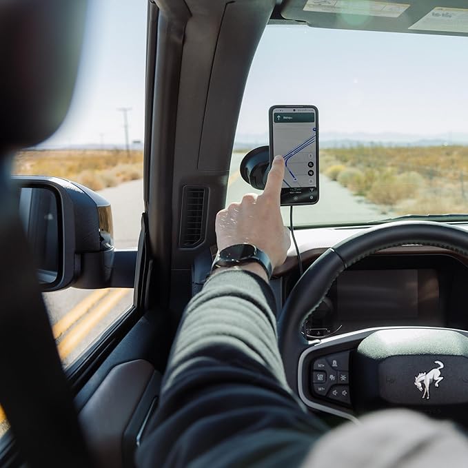 Quad Lock Heavy Duty Suction Car Phone Mount with MAG Phone Case and MAG Wireless Charging Head for iPhone 12/12 Pro