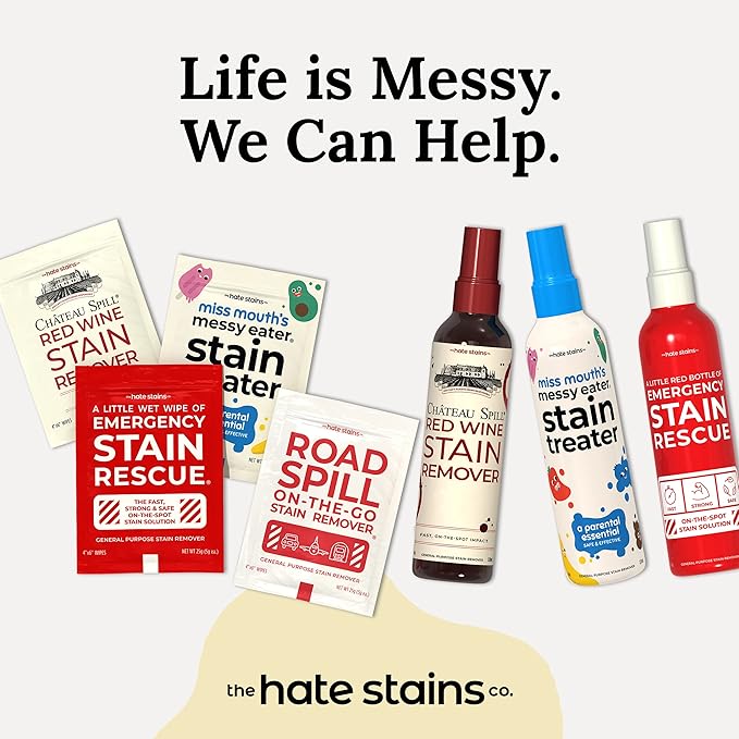 Chateau Spill Wine Stain Remover Spray - Laundry Stain Remover Spray - EPA Safer Choice Certified Carpet Cleaner - 4 Fl Oz (Pack of 3)