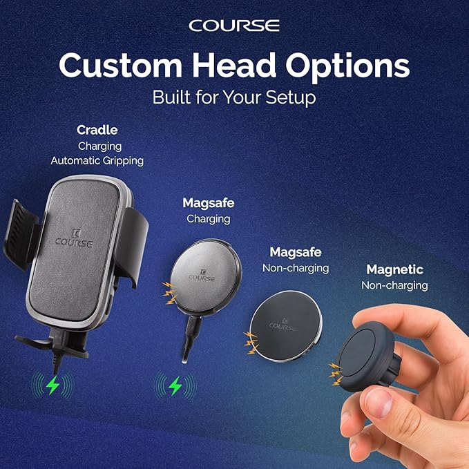 Course Motorsports Direct Fit Phone Mount | Phone Holder MagSafe Compatible Magnetic Mount | Custom Fit in-Dash Phone Mount | Compatible with Toyota Tacoma (2016–2023)