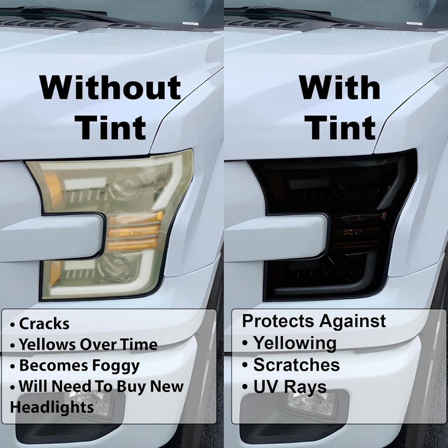 BOGAR TECH DESIGNS Full Headlight Head Light Tint Kit Compatible with Hyundai Palisade 2023-2025, Dark Smoke