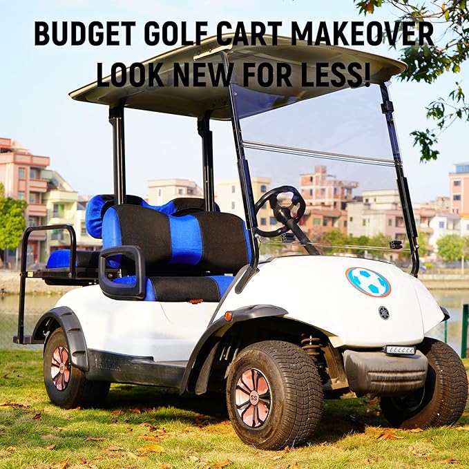 Golf Cart Front and Rear Seat Covers for Yamaha G29/drive Drive 2 2007+, Durable Polyester Fabric Yamaha G29 Seat Covers, Breathable Washable