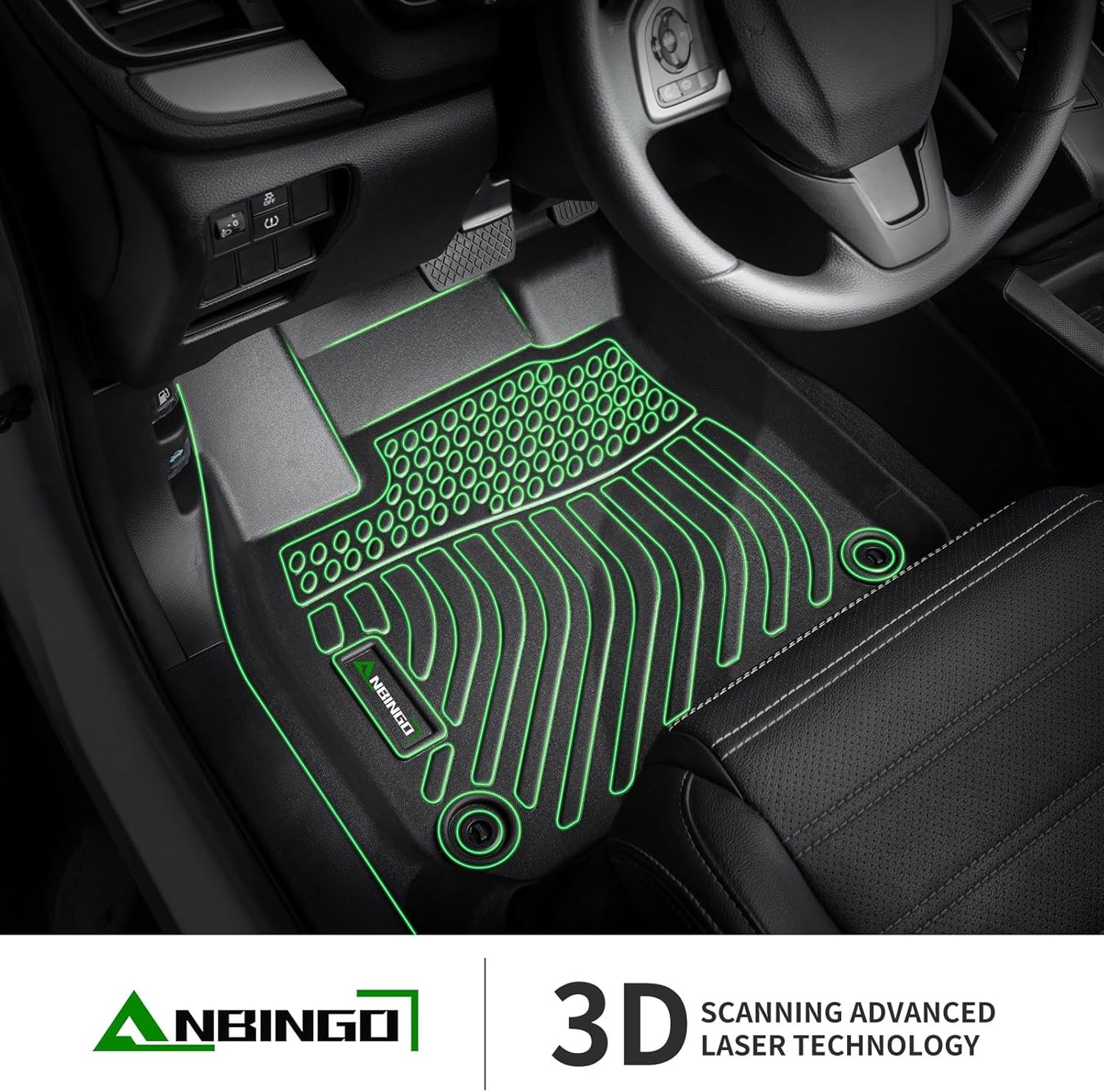 ANBINGO®-Floor Mats & Cargo Liner for Corolla Sedan 2026 2025-2020 (Include Hybrid), (Not Fit Corolla Cross & Hatchback Model) 2026 Corolla Mats TPE All Weather Waterproof Floor Mats for Corolla Black