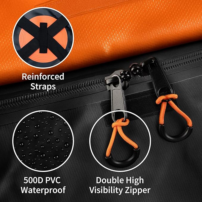 Forluck 54 x 34 x 6 Inch Universal 250 LBS Heavy Duty Roof Rack Cargo Carrier with Waterproof Bag, Extension Rooftop Cargo Carrier, Car Top Luggage Holder for SUV, Truck or RV Steel Construction