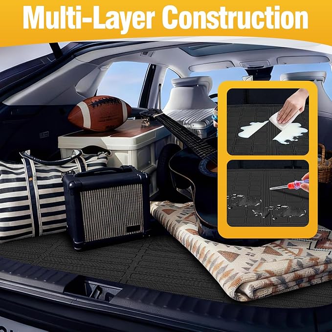 Trunk Liner Cargo Liners for KIA Sportage 2023-2025 2026 Gasoline Rear Trunk Floor Mats 3D Boot Tray All-Weather TPE Black