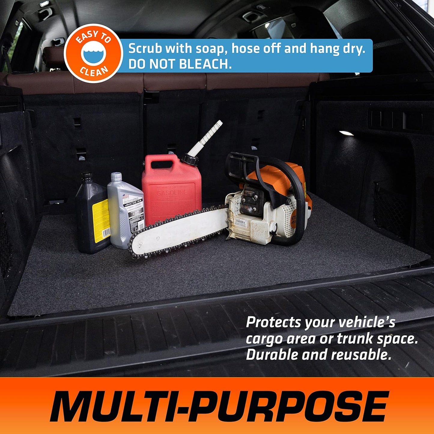 Armor All Premium Oil Spill Mat, Garage Floor Maintenance Mat (30" x 59") (6-Pack), Absorbent Oil Pad, Reusable, Washable, Durable, Waterproof Backing Contains Liquids, Protects Surface (USA Made)
