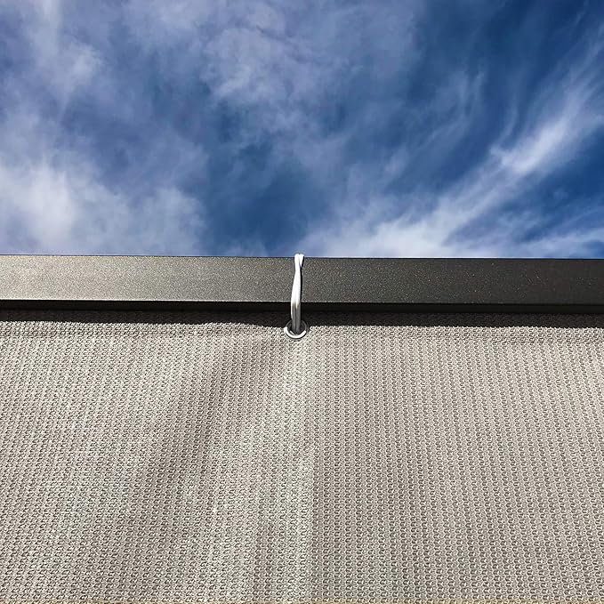 Alion Home Sun Shade Privacy Panel with Grommets and Hems on 4 Sides for Patio, Awning, Window, Pergola or Gazebo - Smoke Tan(8' X 8')