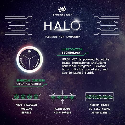 Halo Wax Bike Chain Lubricant | Premium Bicycle Care for Extended Drivetrain Performance Efficiency | Bottle with Smart Luber, 4 fl oz / 120 ml
