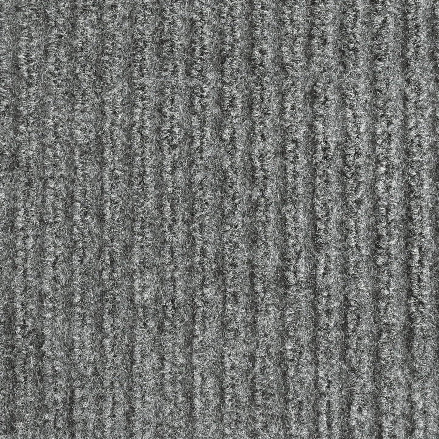 iCustomRug Spartan Weather Warrior Indoor/Outdoor Utility Ribbed Carpet Runner with Non-Slip Thermoplastic Rubber Backing, 3ft X 44ft in Grey