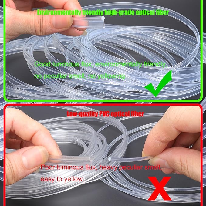 Optic Fiber Waterproof Car Side Glow LED Illumination Optic Fiber Band Car Interior Atmosphere Neon Cold Lights 8 Meters (26.25ft)