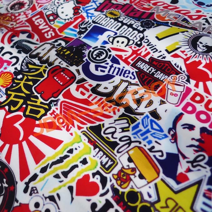 Free Tool Kit EZAUTOWRAP ES Bomber Hellaflush Anime Cartoon Car Vinyl Wrap Sticker Decal Air Release - 60"X84" (5FT X 7FT)