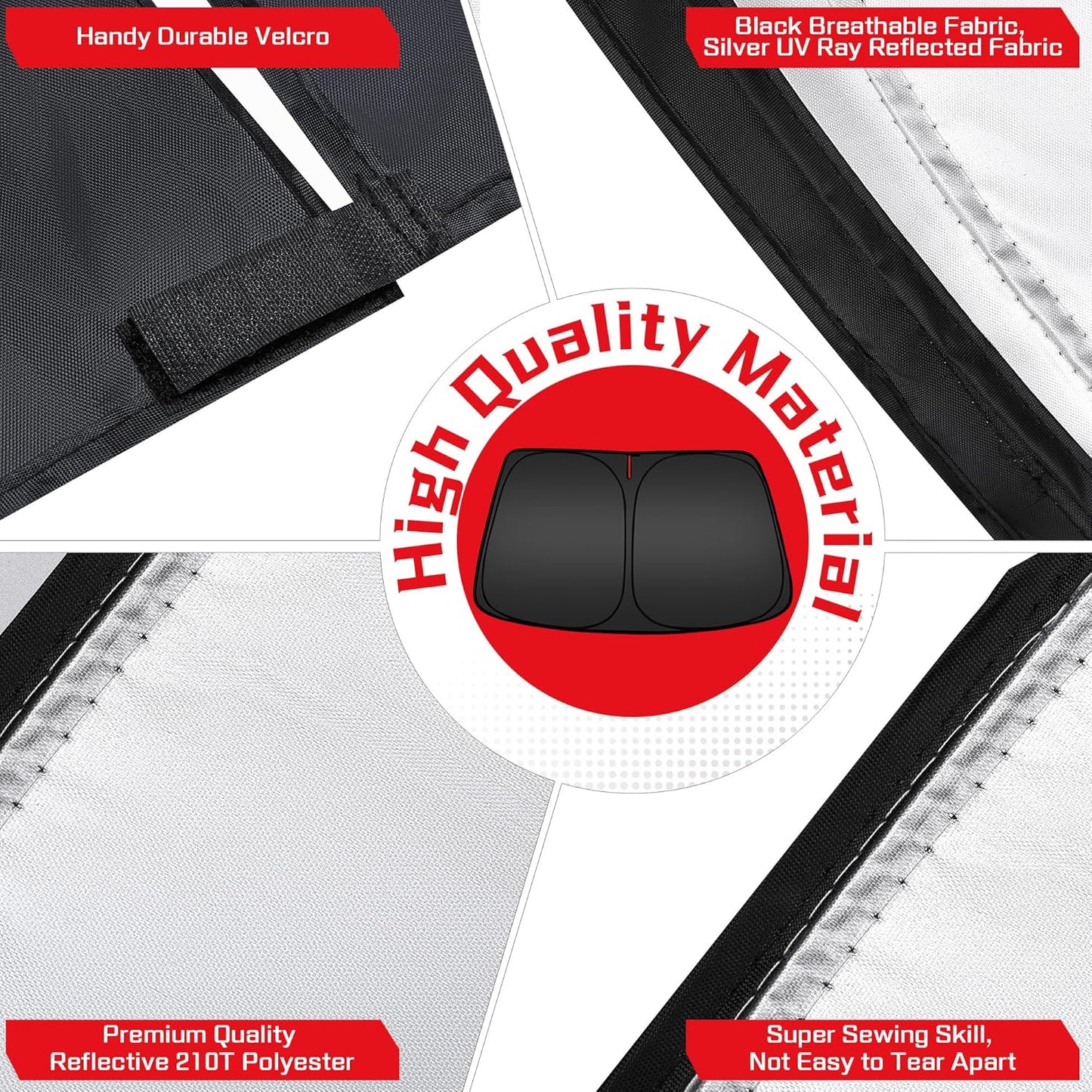 ARISMOTOR Windshield Sun Shade for Honda Pilot 2016-2024, Custom Fit Foldable Front Window Sunshade Sun Visor Protector, Block UV Rays Keep Your Car Cooler