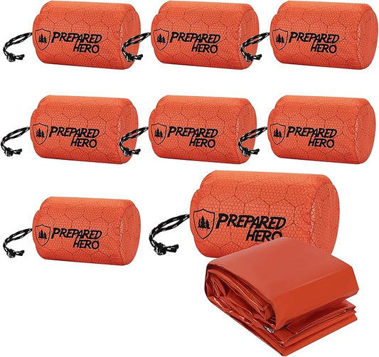 Prepared Hero Survival Bag - Emergency Sleeping Bag, Thermal Bivy Sack for Camping, Hiking, Outdoor. Lightweight, Portable, Survival Shelter