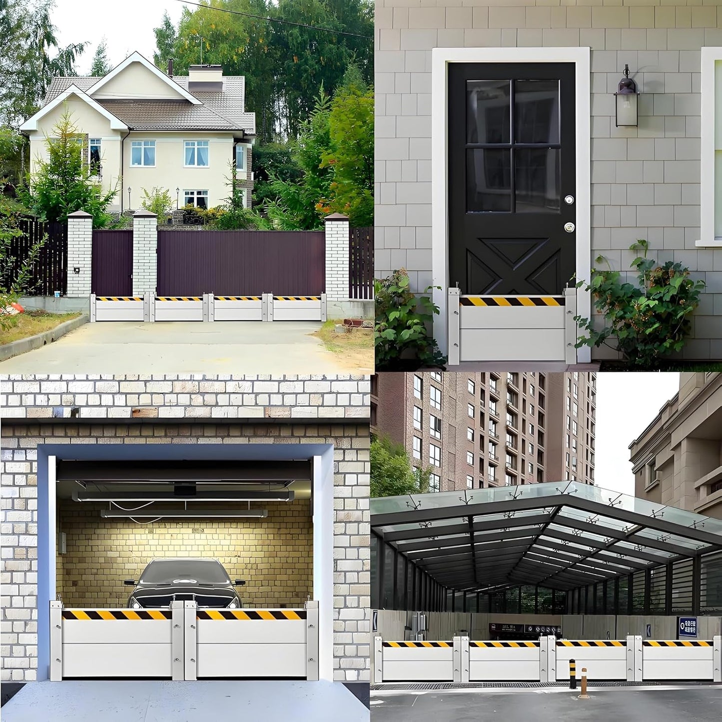 Flood Barriers for Home Exterior,Aluminum Alloy Outdoor Garage Doors Water Barriers for Flooding(H7.9Inch,L13FT)