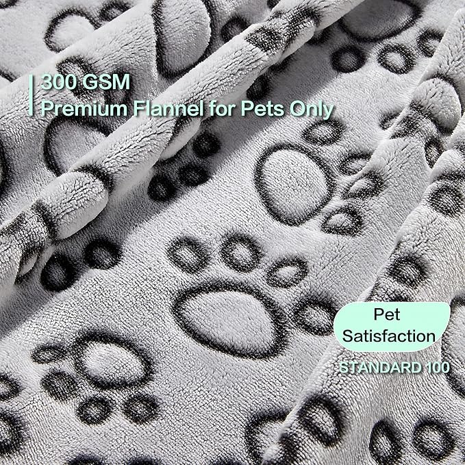 Stuffed Premium Soft Dog Blankets for Large Dogs, Large Cat Blanket Washable for Human Bed Couch Protection Cover, Dog Essentials for Dog, 66 * 82 inches, Grey